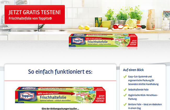 Toppits Frischhaltefolie Gratis Toppits Frischhaltefolie Gratis